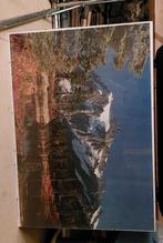 Foto + glazen omlijsting berglandschap.  100cm x70 cm, Ophalen