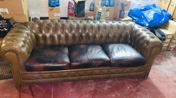 Chesterfield 3 places Cuir .
