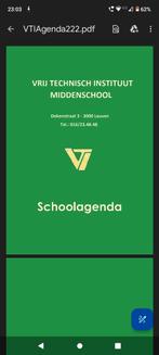 GEZOCHT oude schoolagenda VTI Leuven, Computers en Software, Antivirus- en Beveiligingssoftware, Ophalen of Verzenden, Zo goed als nieuw