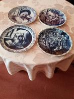 4 Assiettes : 1 Delft Holland, 1 Boch Belgium, 2 Boch., Ophalen