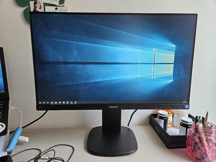 Philips 243S7EHMB/00 beeldscherm, Computers en Software, Monitoren, Gebruikt, HDMI, Ingebouwde speakers, In hoogte verstelbaar