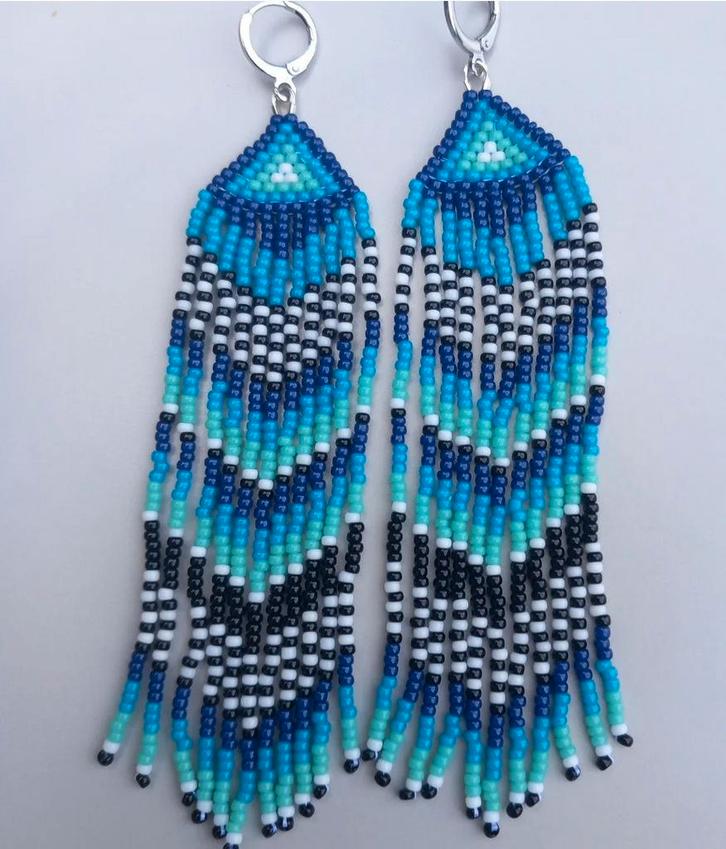 Boucles d'oreilles à franges en forme de lotus blanc, Bijoux, Sacs & Beauté, Boucles d'oreilles, Argent, Argent, Enlèvement ou Envoi