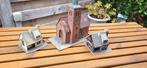 faller H0 130239 kerk + 2 vollmer huisjes, Hobby en Vrije tijd, Modeltreinen | H0, Ophalen, Gebruikt, Brug, Tunnel of Gebouw