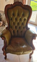 Antieke fauteuil doe een bod! 0478.28.75,33 7000 Bergen, Ophalen of Verzenden