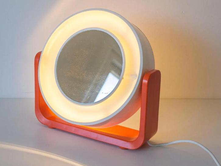 Vintage Make-up spiegel " Allibert Space Age W93 " trendy., Huis en Inrichting, Woonaccessoires | Spiegels, Nieuw, Minder dan 50 cm