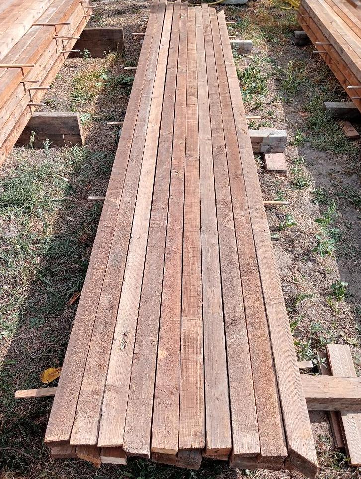 balkjes /kepers van 610cm tot 138cm lang, Doe-het-zelf en Bouw, Hout en Planken, Zo goed als nieuw, Balk, Vuren, 300 cm of meer