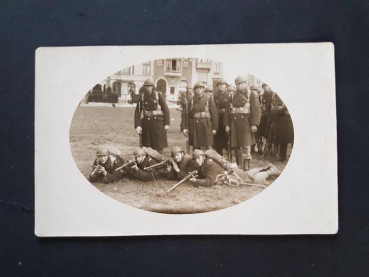 Fotokaart Soldaat militair met mitraillette Mitrailleur, Collections, Objets militaires | Général, Armée de terre, Envoi