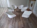 Stoelen kunnen ook buiten gebruikt worden, Huis en Inrichting, Stoelen, Ophalen, Kunststof, Wit, Zo goed als nieuw