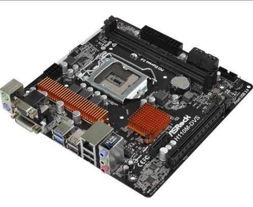 ASRock H110M-DVS R3.0 Intel LGA1151 ATX Moederbord, Informatique & Logiciels, Cartes mères, Comme neuf, Intel, DDR4, Enlèvement ou Envoi