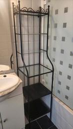 IKEA badkamer rekje zwart metal glas, Huis en Inrichting, Ophalen, Gebruikt