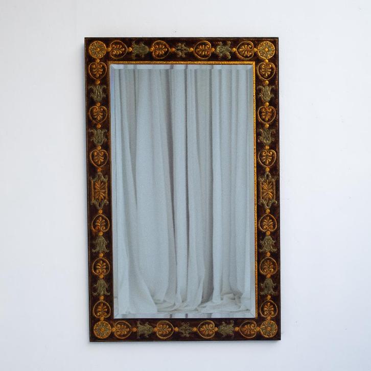 Wandspiegel toegeschreven aan Erwin Walter Burger, Huis en Inrichting, Woonaccessoires | Spiegels, Gebruikt, 50 tot 75 cm, Minder dan 100 cm