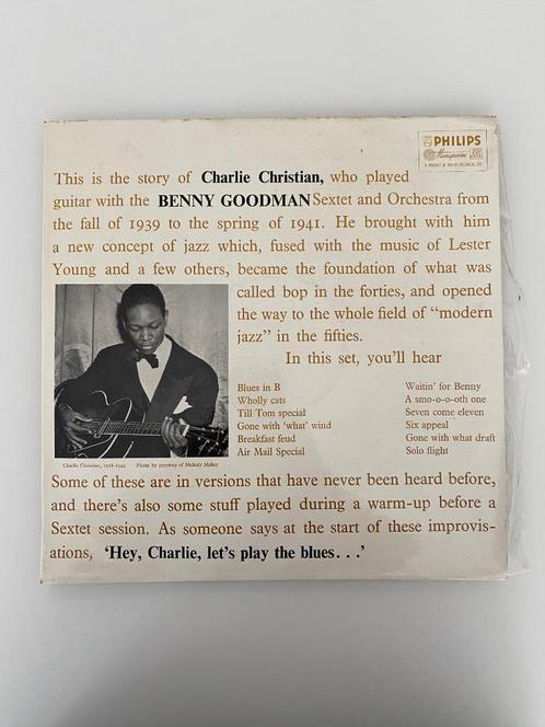 LP Charlie Christian With The Benny Goodman Sextet 1958, Cd's en Dvd's, Vinyl | Jazz en Blues, Zo goed als nieuw, Jazz, 1940 tot 1960