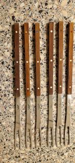 Vintage fonduevorken Le Creuset, Huis en Inrichting, Keuken | Potten en Pannen, Ophalen of Verzenden, Gebruikt, Inox