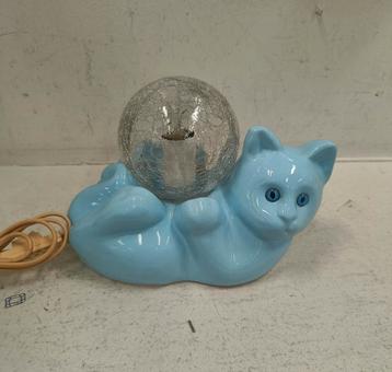 Vintage keramiek lamp blauwe  beschikbaar voor biedingen