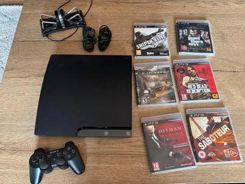 PS3 met games en controller, Enlèvement, Comme neuf, Avec jeux
