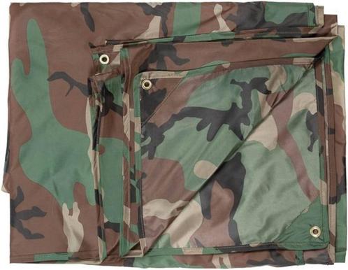 MFH Multifunctioneel zeildoek Tarp 400 cm x 300 cm Woodland, Verzamelen, Militaria | Algemeen, Landmacht, Overige typen, Ophalen of Verzenden
