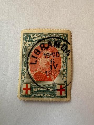 Postzegel België 1915 Koning Albert I Rode Kruis 5c beschikbaar voor biedingen