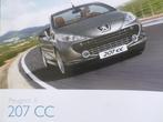 Brochure sur la Peugeot 207 CC Coupé Cabrio et Roland Garros, Enlèvement ou Envoi, Peugeot