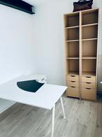 Witte bureau + witte ladekast bij bureau, Zo goed als nieuw, Ophalen, Bureau