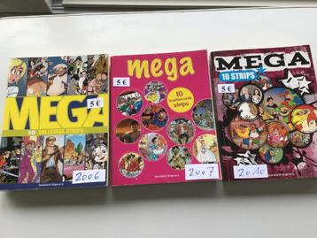 3 Mega strips met 10 strips per boek aan 5 euro