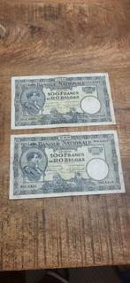2 billets 100 francs/20 Belgas modèle 1919 série nationale b, Timbres & Monnaies, Billets de banque | Belgique, Série, Enlèvement ou Envoi
