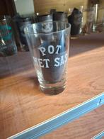Oud gezuurd bierglas pot het sas ecluse boortmeerbeek, Verzamelen, Ophalen of Verzenden
