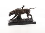 Statue de chien en bronze LIVRAISON GRATUITE, Antiquités & Art, Envoi, Bronze
