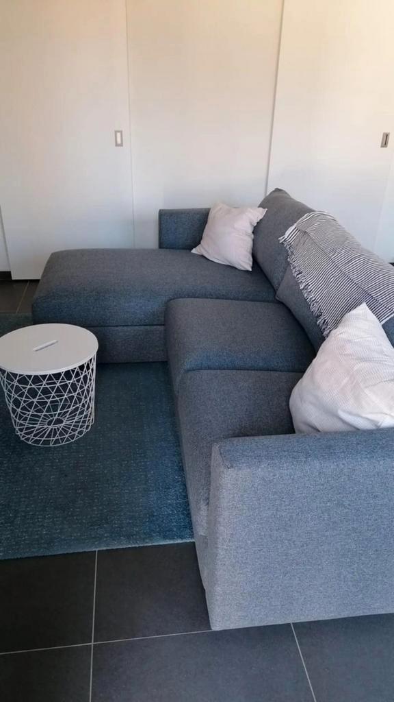 Zetel Vimle (ikea) grijs, Huis en Inrichting, Zetels | Zetels en Chaises Longues, Zo goed als nieuw, Driepersoons, Ophalen
