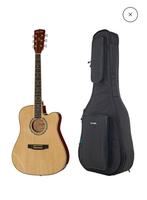 Harley Benton D-120CE NT acoustic gitaar met tas, Ophalen of Verzenden, Zo goed als nieuw