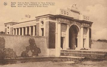 IEPER -  Meenen Poort + Gedenkteken Britse Helden, Envoi, Non affranchie, Flandre Occidentale