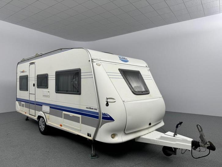 Hobby Excellent Easy 495 UL Voortent, Caravans en Kamperen, Caravans, tot en met 4, Rondzit, Hobby, 2 aparte bedden, 4 tot 5 meter