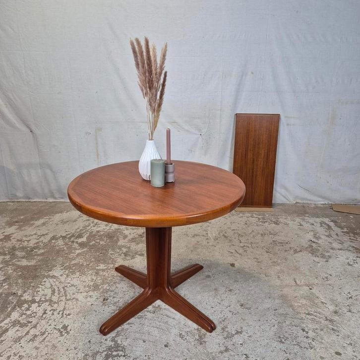 Klein formaat VV Møbler, Deense uitschuifbare eettafel 60's, Huis en Inrichting, Tafels | Eettafels, Gebruikt, 50 tot 100 cm, 100 tot 150 cm