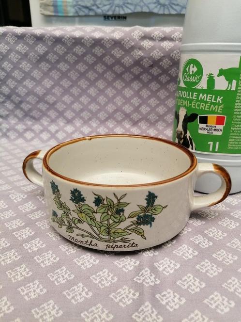Kruiden soep kommetje pepermunt., Antiek en Kunst, Curiosa en Brocante, Ophalen