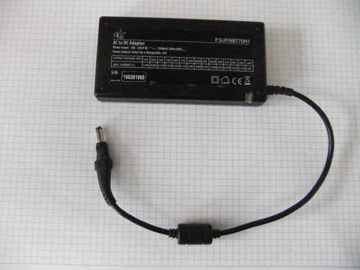 P.SUP.NBT70H1 Universele ultra dunne notebook adapter 72 W, Computers en Software, Laptop-opladers, Gebruikt, Ophalen of Verzenden