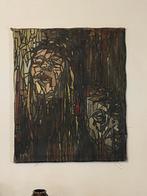 Vintage schilderij, 1959., Enlèvement