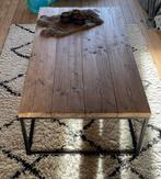 salontafel met stalen frame, Ophalen, Gebruikt, 100 tot 150 cm, 50 tot 100 cm