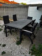 Tuintafel + 5 stoelen - nog in zeer goede staat!, Tuin en Terras, Tuinsets en Loungesets, Ophalen, Zo goed als nieuw