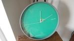 Karlsson design klok - 40cm diameter - mintgroen, Ophalen of Verzenden, Zo goed als nieuw, Analoog, Wandklok
