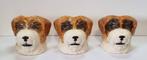 Drie hondekoppen bloempotten van MCA, Antiek en Kunst, Curiosa en Brocante, Ophalen of Verzenden
