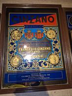 Antieke Cinzano zeefdrukspiegel, Gebruikt, Ophalen of Verzenden