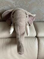 Pluche Olifant dierenkop Bibib Wild and soft, Ophalen of Verzenden, Zo goed als nieuw, Wanddecoratie