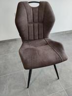 8 degelijke stoelen imitatie daim, Ophalen, Bruin, Zo goed als nieuw, Tijdloos