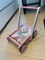 Chariot de marche en bois Little Dutch – Rose (avec blocs), Enlèvement, Comme neuf