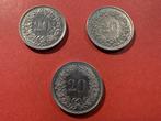Suisse - Lot 3 pièces 20 Rappen (#219#), Enlèvement ou Envoi, Autres pays, Série
