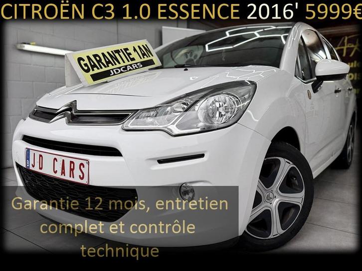 CITROEN C3 1.0I BELGIUM EDITION ‼️GARANTIE 1 AN CTOK‼️, Auto's, Citroën, Bedrijf, Te koop, C3, ABS, Airbags, Airconditioning, Alarm