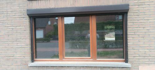 Houten raam dubbel glas, Doe-het-zelf en Bouw, Raamkozijnen en Schuifdeuren, Gebruikt, Ophalen