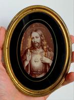 Antieke miniatuur Christus op glas, Antiek en Kunst, Antiek | Religieuze voorwerpen, Ophalen of Verzenden