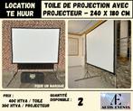 Location - Toile de projection 240 x 180 cm + projecteur, Ophalen, Zo goed als nieuw