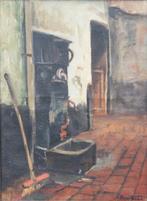 René Tombu: Binnenkoer (O/D, 48 x 61 cm), Enlèvement ou Envoi