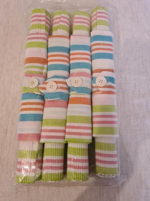 Katoenen tafelset met servetten, placemats en servetringen, Huis en Inrichting, Keuken | Textiel, Nieuw, Placemat, Groen, Ophalen of Verzenden